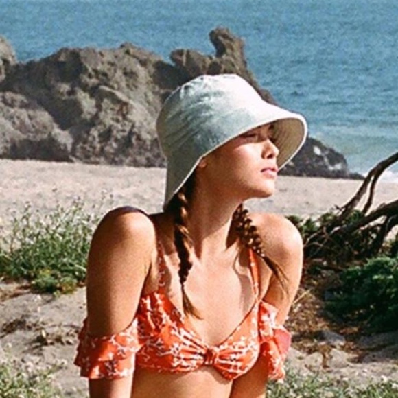 Anthropologie Terry Cloth Bucket Hat